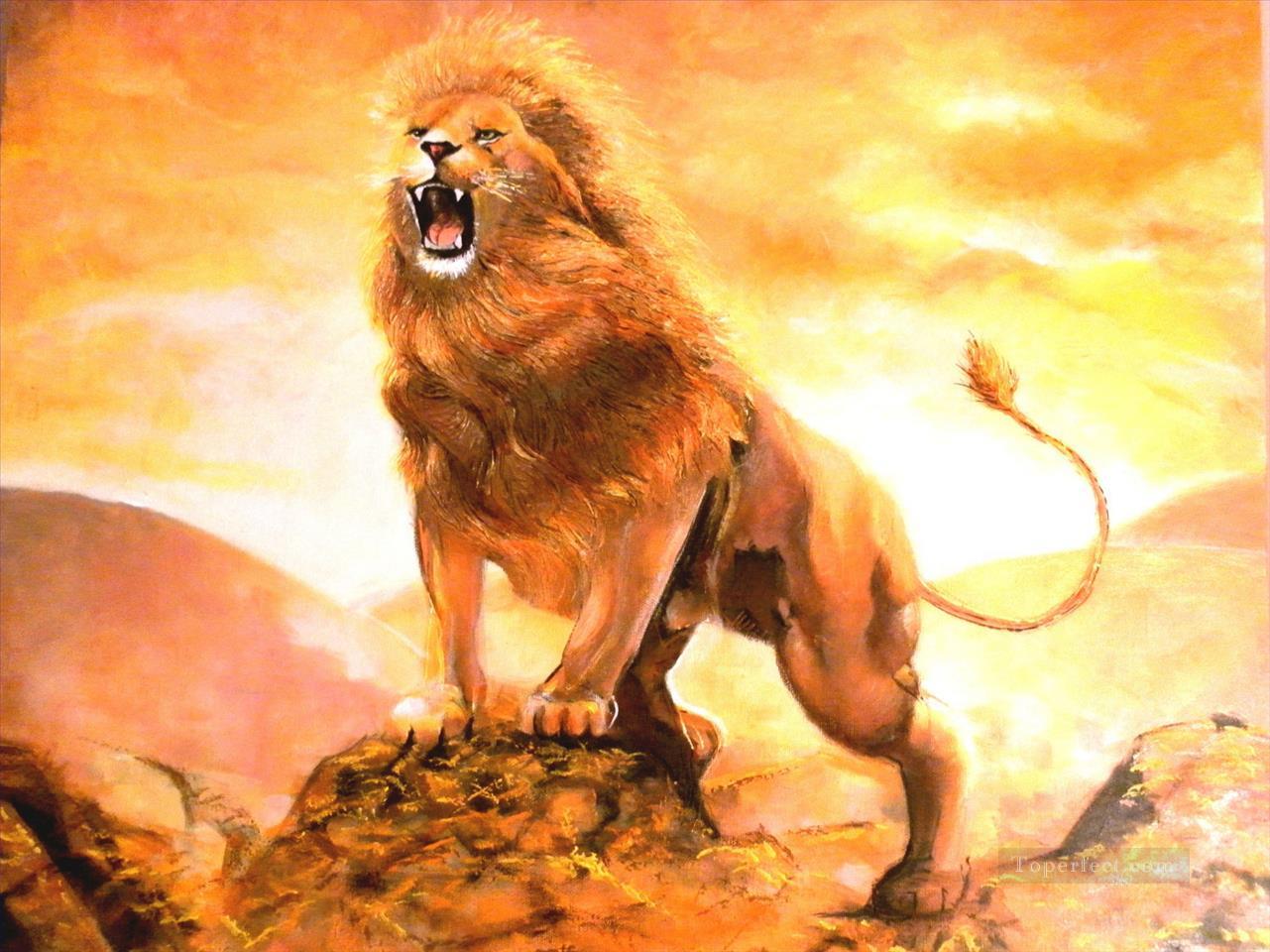 lion 7 Peintures à l'huile